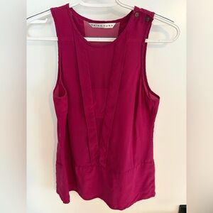 Trina Turk Sleeveless Fuchsia Blouse - Silk